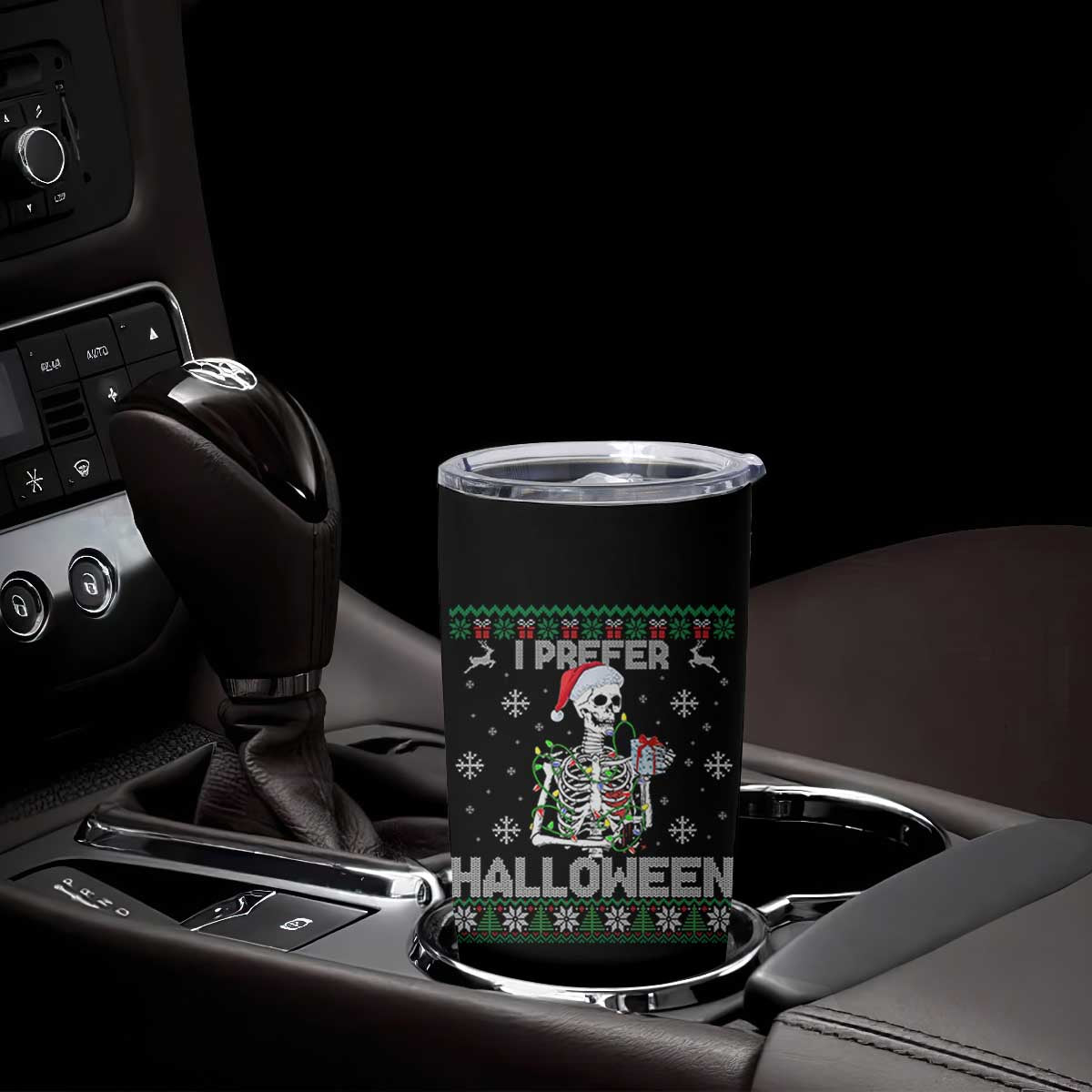 Funny Skeleton Christmas Tumbler Cup I Prefer Halloween Spooky Xmas Holiday TS02 Print Your Wear