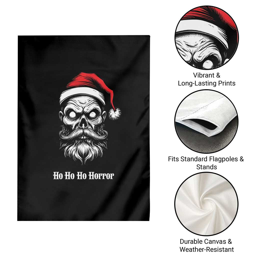 Creepy Christmas Skull Garden Flag Ho Ho Ho Horror Santa Gothic Holiday TS02 Print Your Wear
