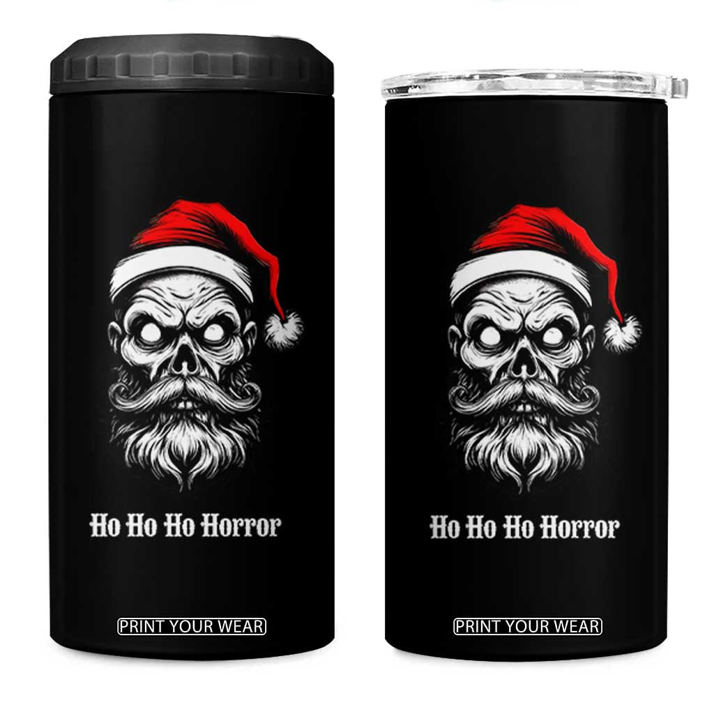 Creepy Christmas Skull 4 in 1 Can Cooler Tumbler Ho Ho Ho Horror Santa Gothic Holiday TS02 One Size: 16 oz Black Print Your Wear