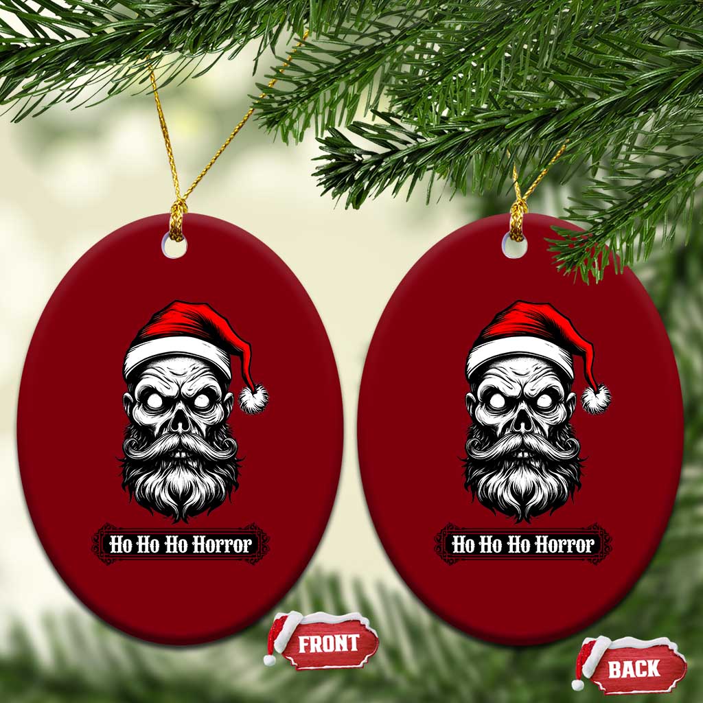Creepy Christmas Skull Ceramic Ornament Ho Ho Ho Horror Santa Gothic Holiday TS02 Print Your Wear