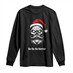 Creepy Christmas Skull Long Sleeve Shirt Ho Ho Ho Horror Santa Gothic Holiday TS02 Black Print Your Wear