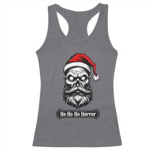 Creepy Christmas Skull Racerback Tank Top Ho Ho Ho Horror Santa Gothic Holiday TS02 Charcoal Print Your Wear