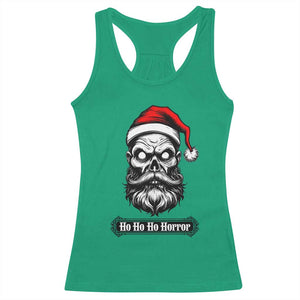 Creepy Christmas Skull Racerback Tank Top Ho Ho Ho Horror Santa Gothic Holiday TS02 Irish Green Print Your Wear