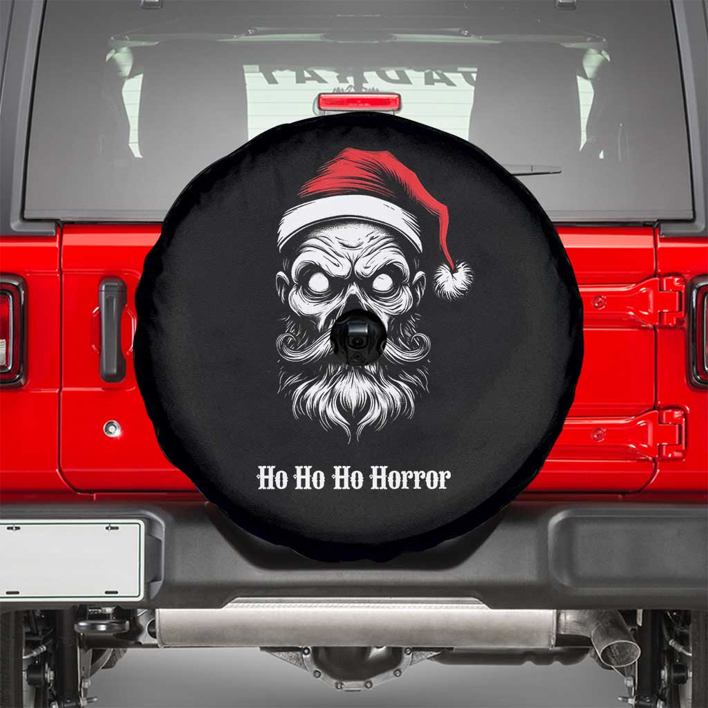 Creepy Christmas Skull Spare Tire Cover Ho Ho Ho Horror Santa Gothic Holiday TS02 Black Print Your Wear
