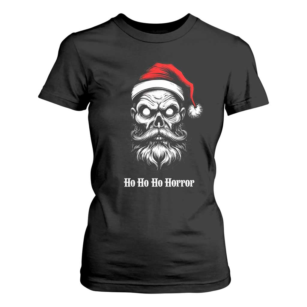 Creepy Christmas Skull T Shirt For Women Ho Ho Ho Horror Santa Gothic Holiday TS02 Black Print Your Wear