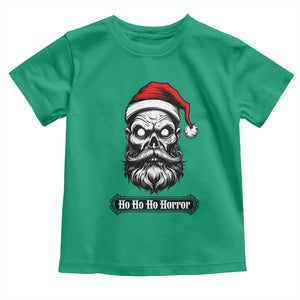 Creepy Christmas Skull Toddler T Shirt Ho Ho Ho Horror Santa Gothic Holiday TS02 Irish Green Print Your Wear