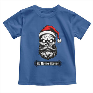 Creepy Christmas Skull Toddler T Shirt Ho Ho Ho Horror Santa Gothic Holiday TS02 Royal Blue Print Your Wear