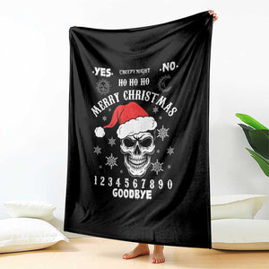 Dark Christmas Spirit Board Throw Blanket Creepy Merry Xmas Skull and Ouija Horror Holiday TS02 Print Your Wear