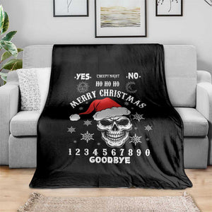 Dark Christmas Spirit Board Throw Blanket Creepy Merry Xmas Skull and Ouija Horror Holiday TS02 Print Your Wear