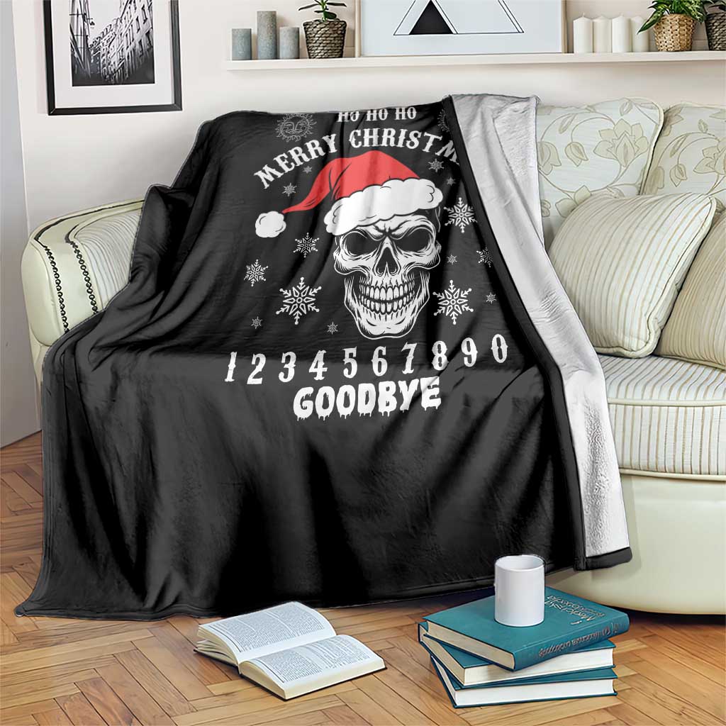 Dark Christmas Spirit Board Throw Blanket Creepy Merry Xmas Skull and Ouija Horror Holiday TS02 Print Your Wear