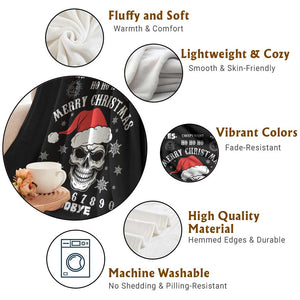 Dark Christmas Spirit Board Throw Blanket Creepy Merry Xmas Skull and Ouija Horror Holiday TS02 Print Your Wear