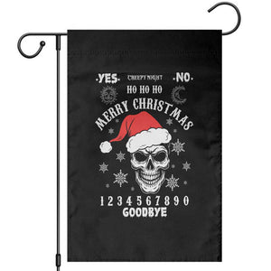 Dark Christmas Spirit Board Garden Flag Creepy Merry Xmas Skull and Ouija Horror Holiday TS02 Black Print Your Wear