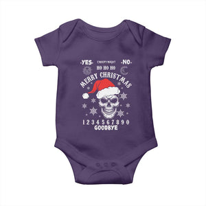 Dark Christmas Spirit Board Baby Onesie Creepy Merry Xmas Skull and Ouija Horror Holiday TS02 Purple Print Your Wear