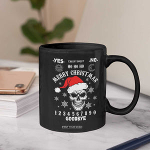 Dark Christmas Spirit Board Coffee Mug Creepy Merry Xmas Skull and Ouija Horror Holiday TS02 Print Your Wear