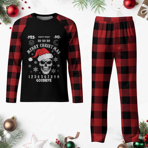 Dark Christmas Spirit Board Plaid Pajama Set Creepy Merry Xmas Skull and Ouija Horror Holiday TS02 Buffalo Plaid Print Your Wear