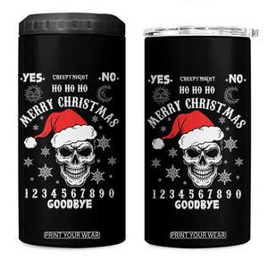 Dark Christmas Spirit Board 4 in 1 Can Cooler Tumbler Creepy Merry Xmas Skull and Ouija Horror Holiday TS02 One Size: 16 oz Black Print Your Wear