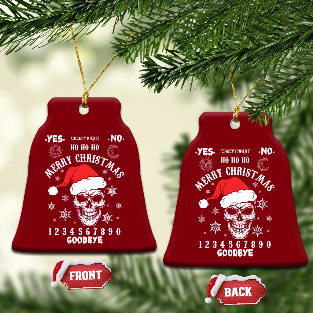 Dark Christmas Spirit Board Ceramic Ornament Creepy Merry Xmas Skull and Ouija Horror Holiday TS02 Print Your Wear