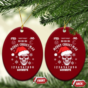 Dark Christmas Spirit Board Ceramic Ornament Creepy Merry Xmas Skull and Ouija Horror Holiday TS02 Print Your Wear