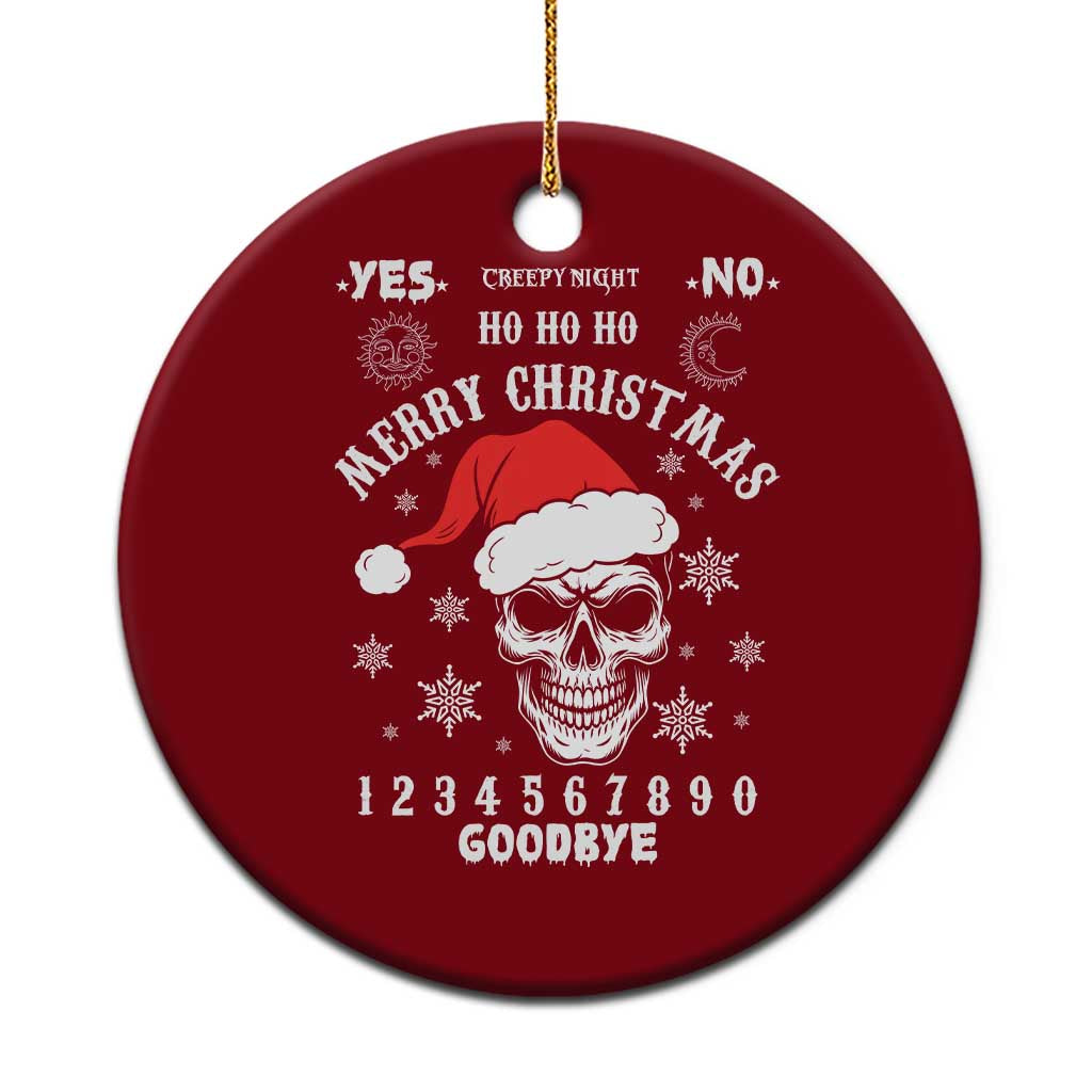 Dark Christmas Spirit Board Ceramic Ornament Creepy Merry Xmas Skull and Ouija Horror Holiday TS02 1pc Red Print Your Wear