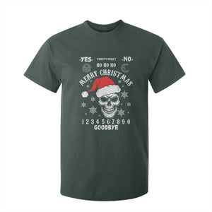 Dark Christmas Spirit Board T Shirt For Kid Creepy Merry Xmas Skull and Ouija Horror Holiday TS02 Dark Forest Green Print Your Wear