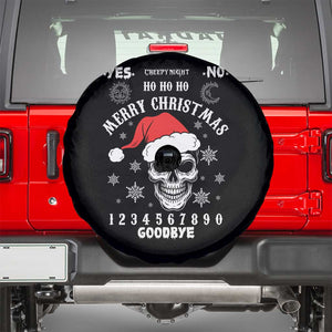 Dark Christmas Spirit Board Spare Tire Cover Creepy Merry Xmas Skull and Ouija Horror Holiday TS02 Black Print Your Wear