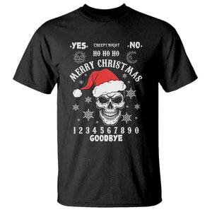 Dark Christmas Spirit Board T Shirt Creepy Merry Xmas Skull and Ouija Horror Holiday TS02 Black Print Your Wear
