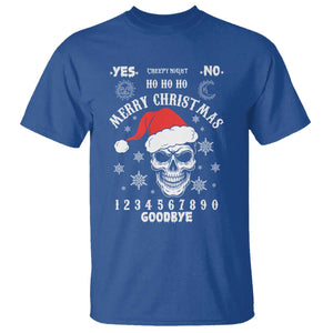 Dark Christmas Spirit Board T Shirt Creepy Merry Xmas Skull and Ouija Horror Holiday TS02 Royal Blue Print Your Wear