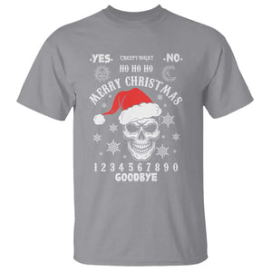 Dark Christmas Spirit Board T Shirt Creepy Merry Xmas Skull and Ouija Horror Holiday TS02 Sport Gray Print Your Wear
