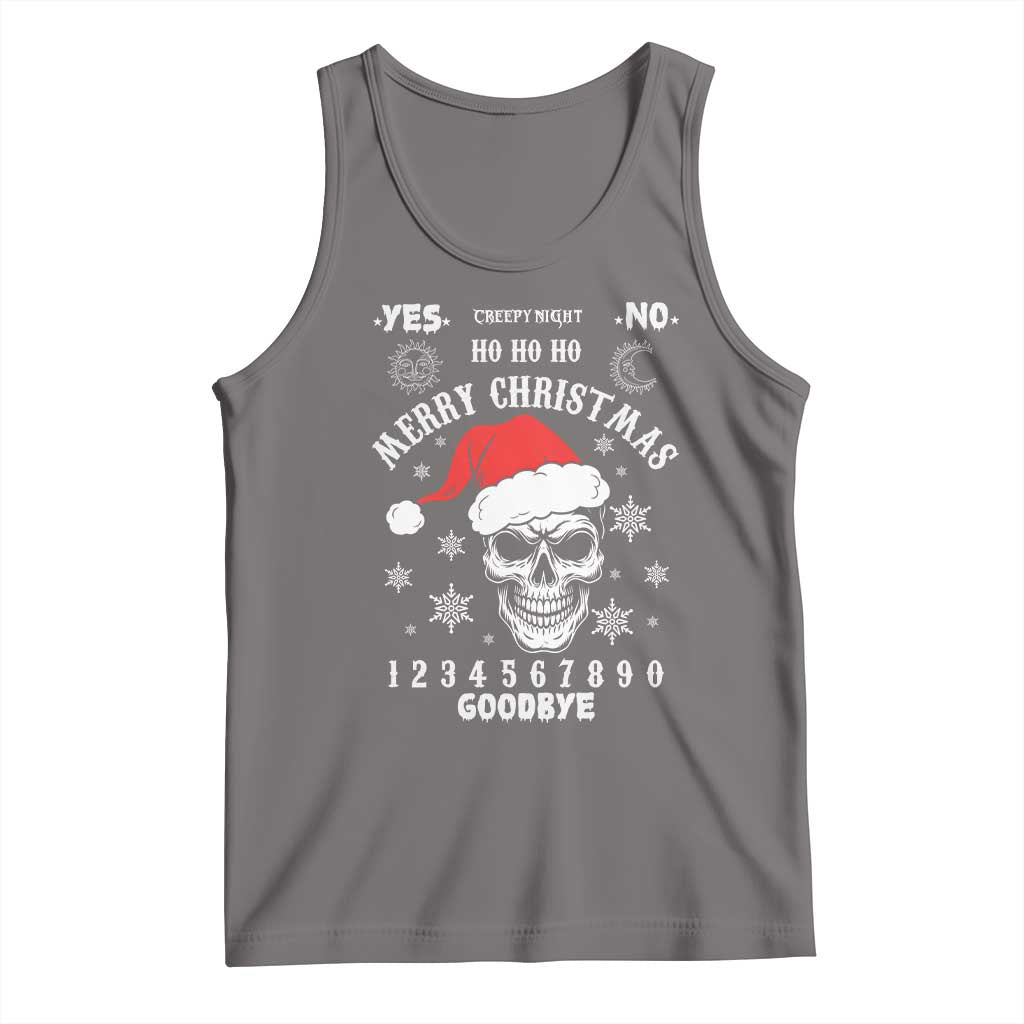 Dark Christmas Spirit Board Tank Top Creepy Merry Xmas Skull and Ouija Horror Holiday TS02 Deep Heather Print Your Wear