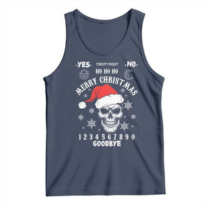 Dark Christmas Spirit Board Tank Top Creepy Merry Xmas Skull and Ouija Horror Holiday TS02 Navy Print Your Wear