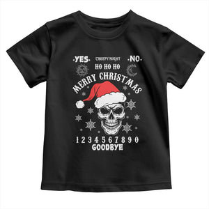 Dark Christmas Spirit Board Toddler T Shirt Creepy Merry Xmas Skull and Ouija Horror Holiday TS02 Black Print Your Wear