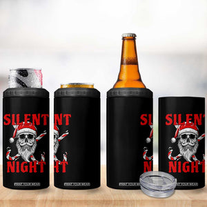 Silent Night Skull Christmas 4 in 1 Can Cooler Tumbler Creepy Santa Gothic Holiday TS02 Print Your Wear