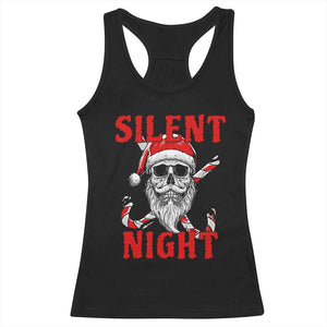 Silent Night Skull Christmas Racerback Tank Top Creepy Santa Gothic Holiday TS02 Black Print Your Wear