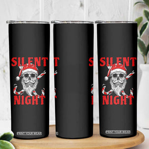 Silent Night Skull Christmas Skinny Tumbler Creepy Santa Gothic Holiday TS02 Print Your Wear