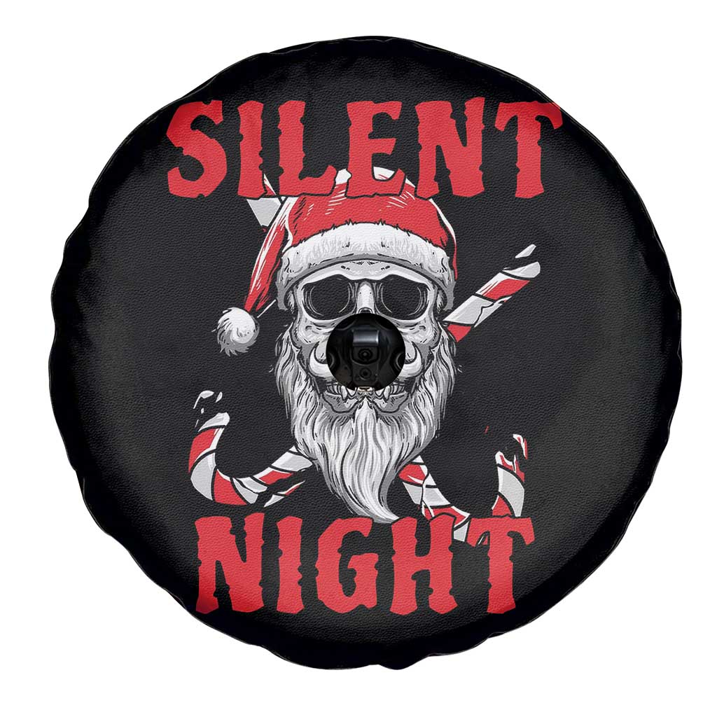 Silent Night Skull Christmas Spare Tire Cover Creepy Santa Gothic Holiday TS02 Print Your Wear