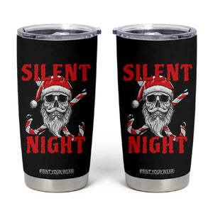 Silent Night Skull Christmas Tumbler Cup Creepy Santa Gothic Holiday TS02 Black Print Your Wear