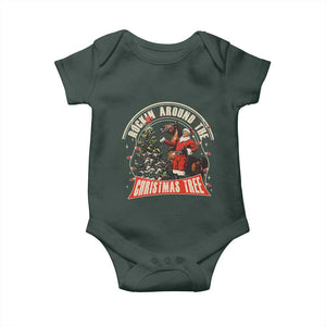 Christmas Trump Cowboy Baby Onesie Rocking Around The Xmas Tree Horse Rider Santa Donald TS02 Print Your Wear