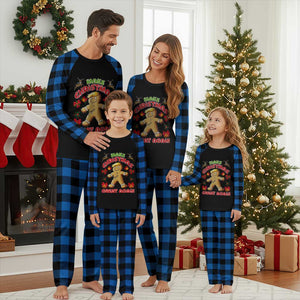 Christmas Trump Gingerbread Plaid Pajama Set Make Xmas Great Again Funny Cookies TS02 Blue Plaid Print Your Wear