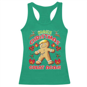 Christmas Trump Gingerbread Racerback Tank Top Make Xmas Great Again Funny Cookies TS02 Irish Green Print Your Wear