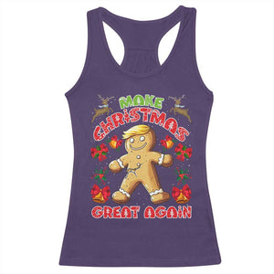 Christmas Trump Gingerbread Racerback Tank Top Make Xmas Great Again Funny Cookies TS02 Purple Print Your Wear