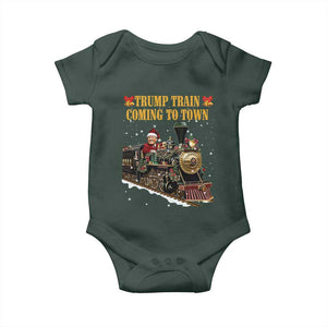 Christmas Trump Baby Onesie Trump Train Is Coming To Town TS02 Print Your Wear