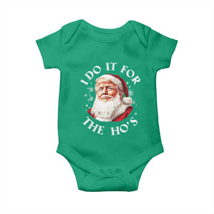 Christmas Trump Baby Onesie I Do It For The Hos Santa Donald TS02 Irish Green Print Your Wear