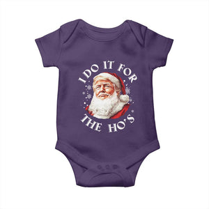 Christmas Trump Baby Onesie I Do It For The Hos Santa Donald TS02 Purple Print Your Wear