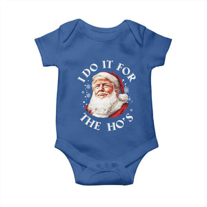 Christmas Trump Baby Onesie I Do It For The Hos Santa Donald TS02 Royal Blue Print Your Wear