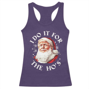 Christmas Trump Racerback Tank Top I Do It For The Hos Santa Donald TS02 Purple Print Your Wear