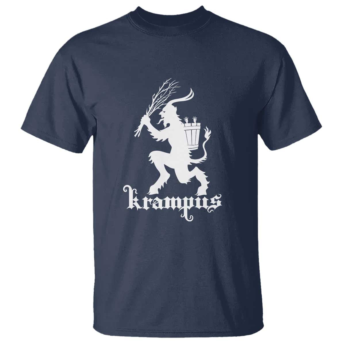 Mythical Krampus T Shirt Scary Christmas Horror Occult Holiday Eastern Folklore TS02 Navy Print Your Wear