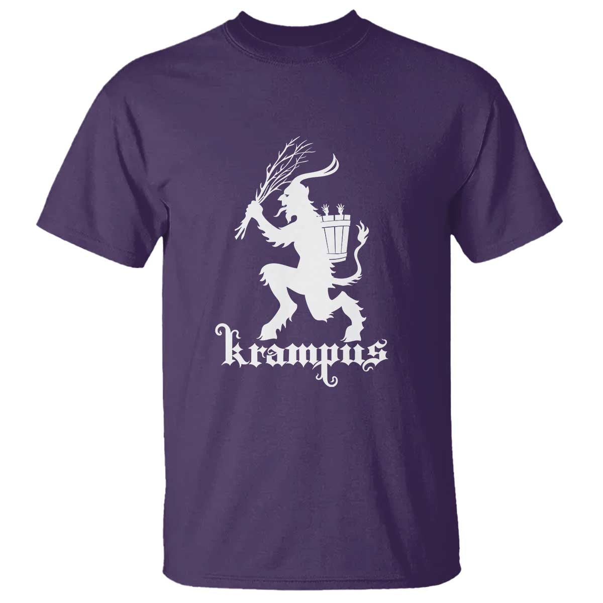 Mythical Krampus T Shirt Scary Christmas Horror Occult Holiday Eastern Folklore TS02 Purple Print Your Wear