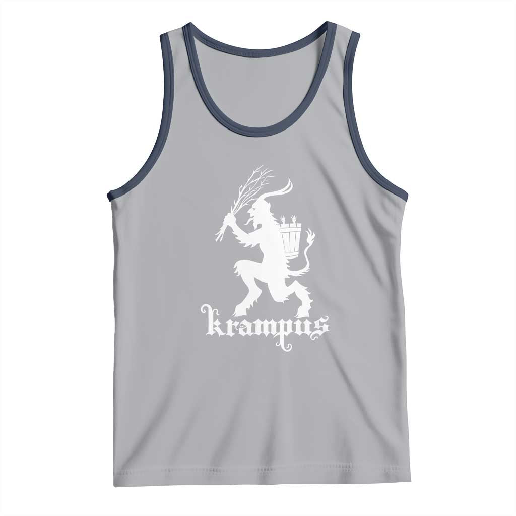 Mythical Krampus Tank Top Scary Christmas Horror Occult Holiday Eastern Folklore TS02 Athletic Heather Navy Print Your Wear