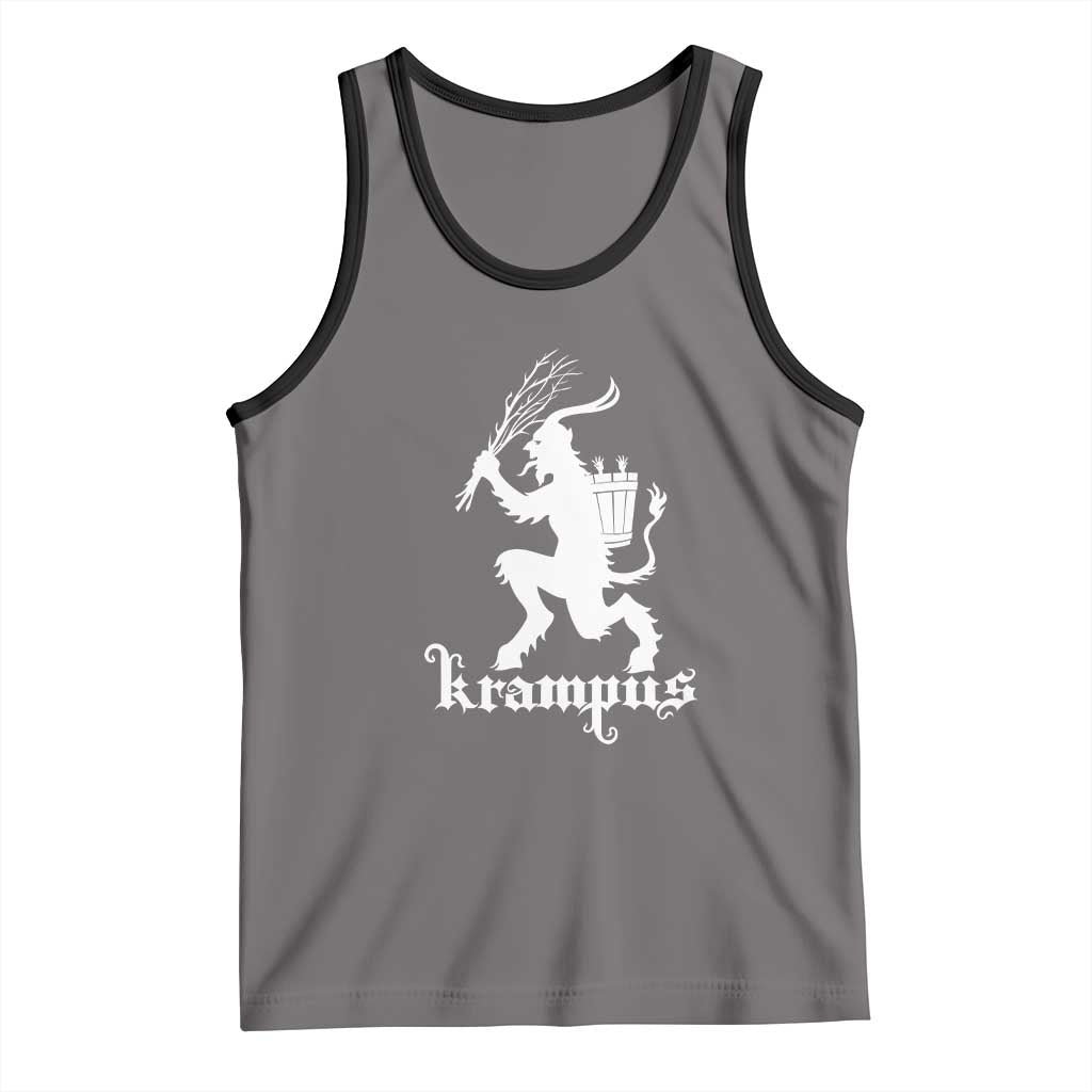 Mythical Krampus Tank Top Scary Christmas Horror Occult Holiday Eastern Folklore TS02 Deep Heather Black Print Your Wear