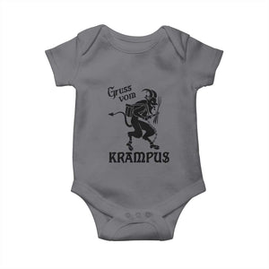 Krampus Baby Onesie Gruss Vom Greetings TS02 Charcoal Print Your Wear